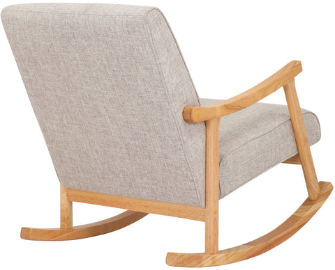 TPFLiving Schaukelstuhl Morello Stoff Gestell Kautschukhokz natur TPFLiving Schaukelstuhl Morello Stoff Gestell Kautschukhokz natur