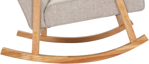 TPFLiving Schaukelstuhl Morello Stoff Gestell Kautschukhokz natur TPFLiving Schaukelstuhl Morello Stoff Gestell Kautschukhokz natur