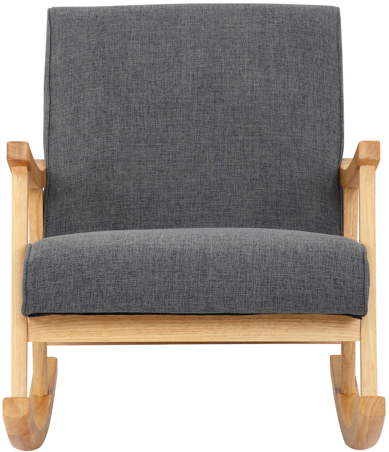 TPFLiving Schaukelstuhl Morello Stoff Gestell Kautschukhokz natur TPFLiving Schaukelstuhl Morello Stoff Gestell Kautschukhokz natur