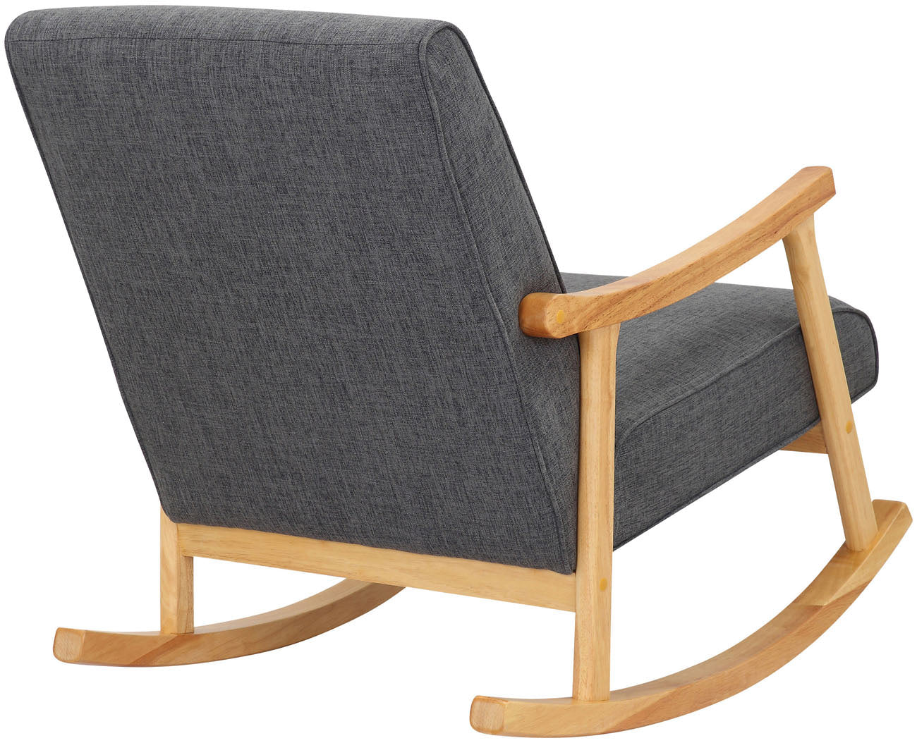 TPFLiving Schaukelstuhl Morello Stoff Gestell Kautschukhokz natur TPFLiving Schaukelstuhl Morello Stoff Gestell Kautschukhokz natur