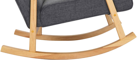 TPFLiving Schaukelstuhl Morello Stoff Gestell Kautschukhokz natur TPFLiving Schaukelstuhl Morello Stoff Gestell Kautschukhokz natur