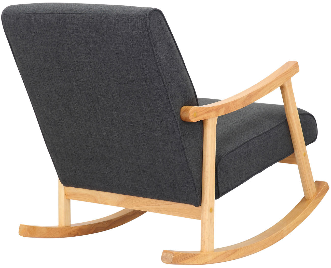 TPFLiving Schaukelstuhl Morello Stoff Gestell Kautschukhokz natur TPFLiving Schaukelstuhl Morello Stoff Gestell Kautschukhokz natur