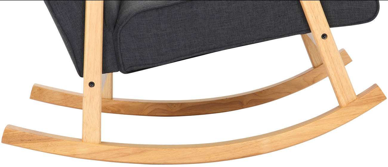 TPFLiving Schaukelstuhl Morello Stoff Gestell Kautschukhokz natur TPFLiving Schaukelstuhl Morello Stoff Gestell Kautschukhokz natur