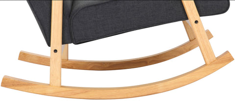 TPFLiving Schaukelstuhl Morello Stoff Gestell Kautschukhokz natur TPFLiving Schaukelstuhl Morello Stoff Gestell Kautschukhokz natur