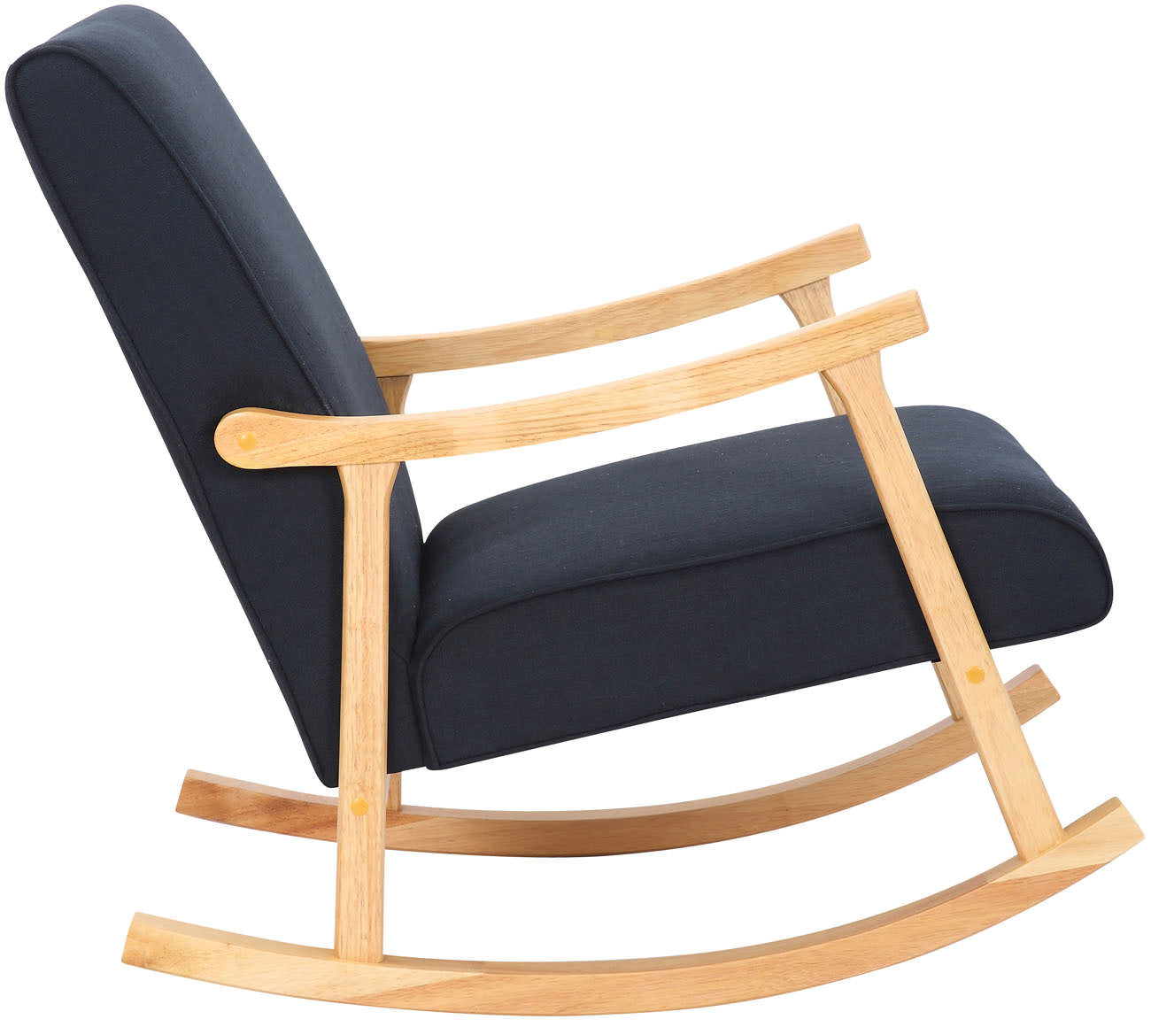 TPFLiving Schaukelstuhl Morello Stoff Gestell Kautschukhokz natur TPFLiving Schaukelstuhl Morello Stoff Gestell Kautschukhokz natur