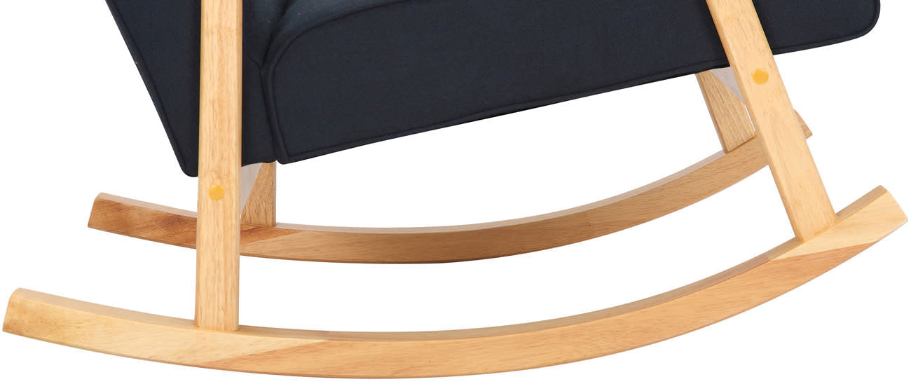 TPFLiving Schaukelstuhl Morello Stoff Gestell Kautschukhokz natur TPFLiving Schaukelstuhl Morello Stoff Gestell Kautschukhokz natur