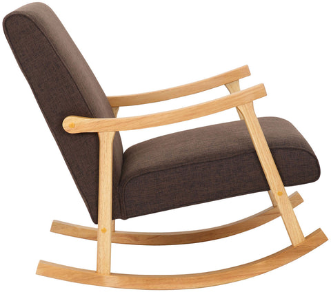 TPFLiving Schaukelstuhl Morello Stoff Gestell Kautschukhokz natur TPFLiving Schaukelstuhl Morello Stoff Gestell Kautschukhokz natur