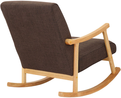 TPFLiving Schaukelstuhl Morello Stoff Gestell Kautschukhokz natur TPFLiving Schaukelstuhl Morello Stoff Gestell Kautschukhokz natur