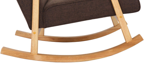 TPFLiving Schaukelstuhl Morello Stoff Gestell Kautschukhokz natur TPFLiving Schaukelstuhl Morello Stoff Gestell Kautschukhokz natur
