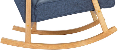 TPFLiving Schaukelstuhl Morello Stoff Gestell Kautschukhokz natur TPFLiving Schaukelstuhl Morello Stoff Gestell Kautschukhokz natur