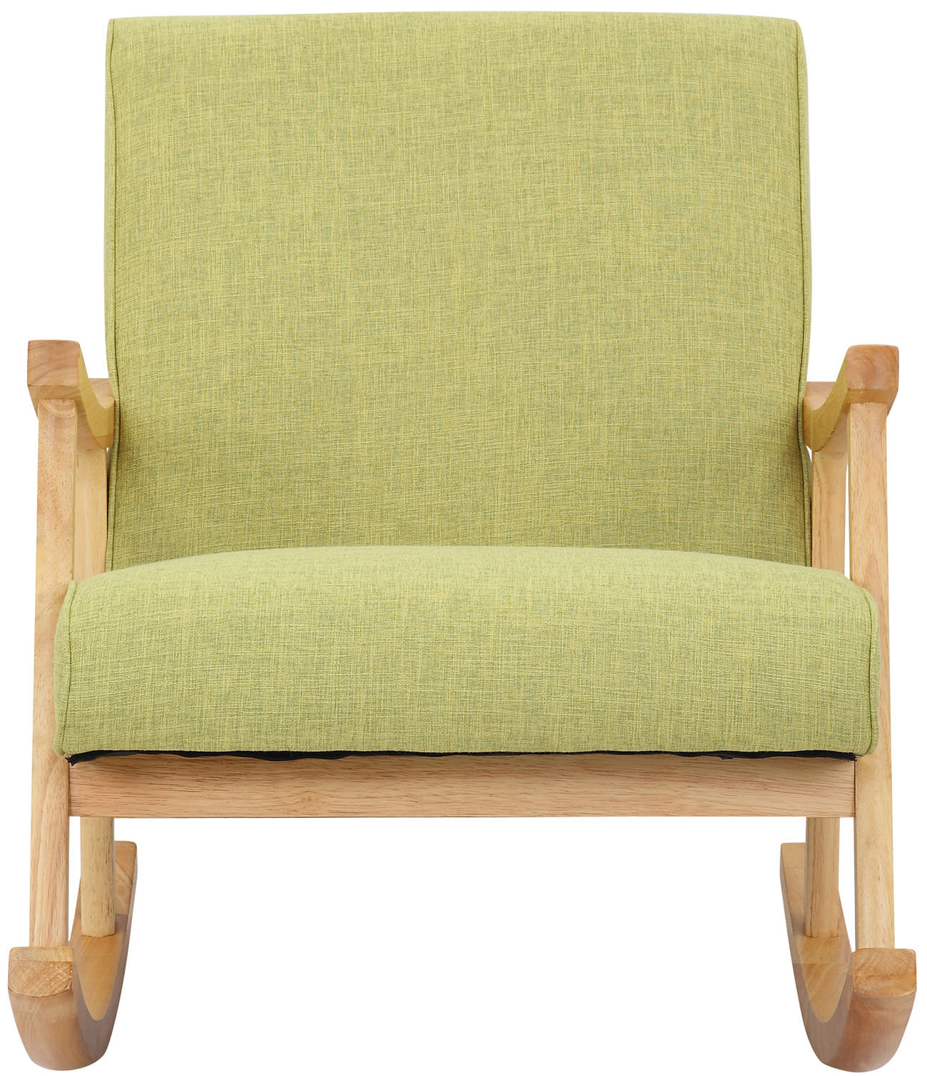 TPFLiving Schaukelstuhl Morello Stoff Gestell Kautschukhokz natur TPFLiving Schaukelstuhl Morello Stoff Gestell Kautschukhokz natur