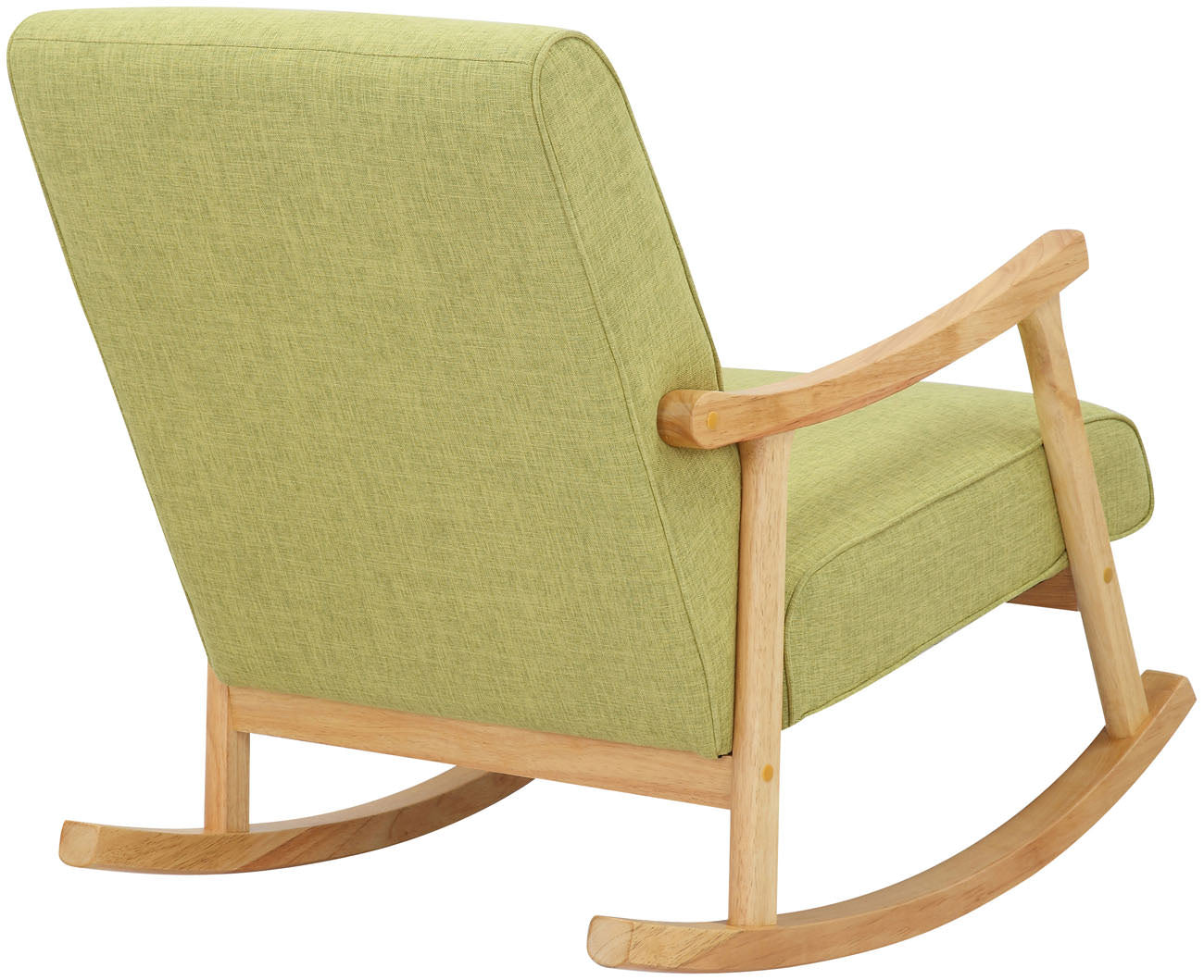 TPFLiving Schaukelstuhl Morello Stoff Gestell Kautschukhokz natur TPFLiving Schaukelstuhl Morello Stoff Gestell Kautschukhokz natur