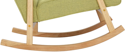 TPFLiving Schaukelstuhl Morello Stoff Gestell Kautschukhokz natur TPFLiving Schaukelstuhl Morello Stoff Gestell Kautschukhokz natur