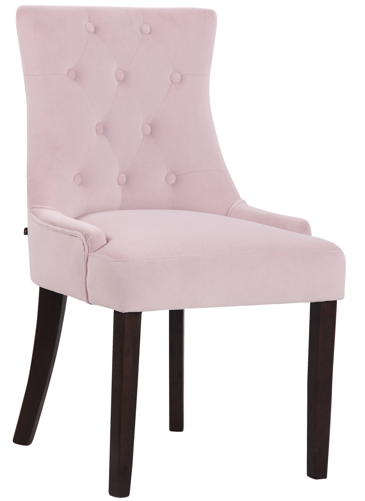 TPFLiving Esszimmerstuhl Iverno Samt Gestell Kautschukholz antik-dunkel TPFLiving Esszimmerstuhl Iverno Samt Gestell Kautschukholz antik-dunkel