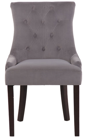 TPFLiving Esszimmerstuhl Iverno Samt Gestell Kautschukholz antik-dunkel TPFLiving Esszimmerstuhl Iverno Samt Gestell Kautschukholz antik-dunkel