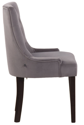 TPFLiving Esszimmerstuhl Iverno Samt Gestell Kautschukholz antik-dunkel TPFLiving Esszimmerstuhl Iverno Samt Gestell Kautschukholz antik-dunkel