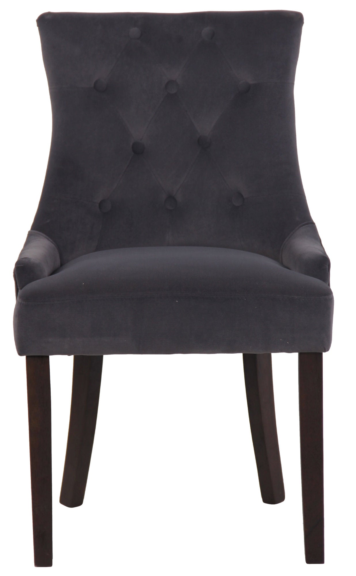 TPFLiving Esszimmerstuhl Iverno Samt Gestell Kautschukholz antik-dunkel TPFLiving Esszimmerstuhl Iverno Samt Gestell Kautschukholz antik-dunkel