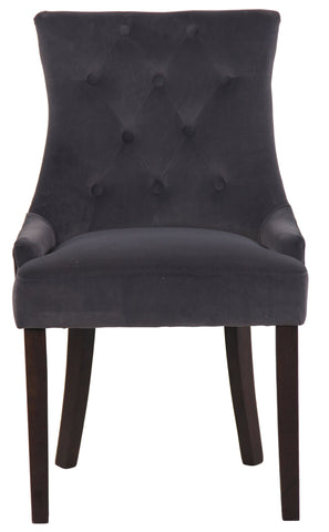 TPFLiving Esszimmerstuhl Iverno Samt Gestell Kautschukholz antik-dunkel TPFLiving Esszimmerstuhl Iverno Samt Gestell Kautschukholz antik-dunkel