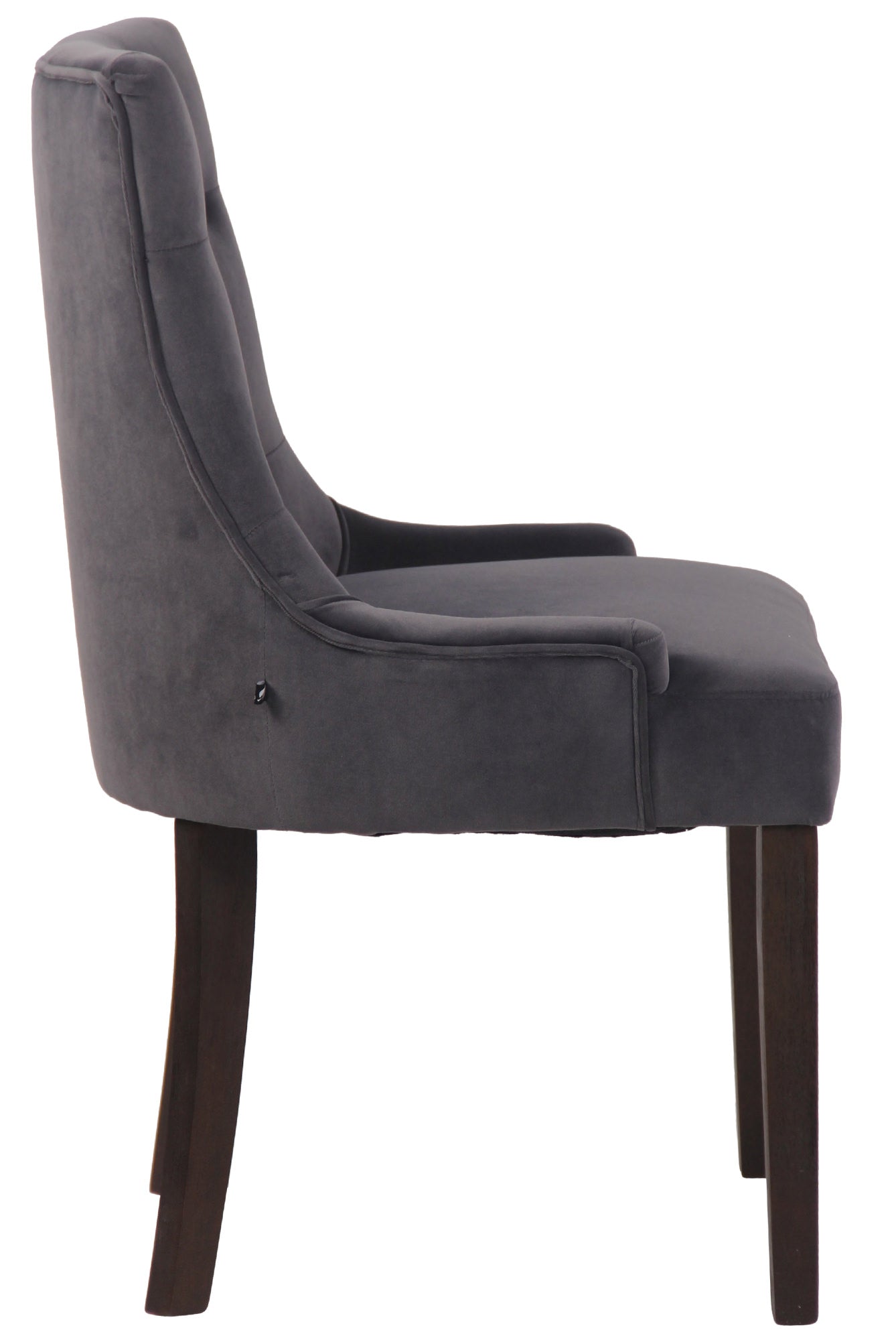 TPFLiving Esszimmerstuhl Iverno Samt Gestell Kautschukholz antik-dunkel TPFLiving Esszimmerstuhl Iverno Samt Gestell Kautschukholz antik-dunkel