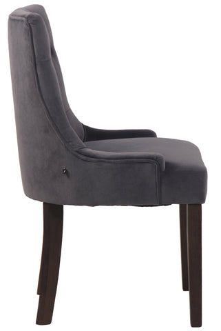 TPFLiving Esszimmerstuhl Iverno Samt Gestell Kautschukholz antik-dunkel TPFLiving Esszimmerstuhl Iverno Samt Gestell Kautschukholz antik-dunkel