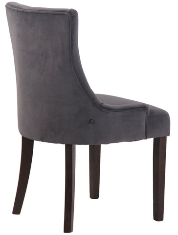 TPFLiving Esszimmerstuhl Iverno Samt Gestell Kautschukholz antik-dunkel TPFLiving Esszimmerstuhl Iverno Samt Gestell Kautschukholz antik-dunkel