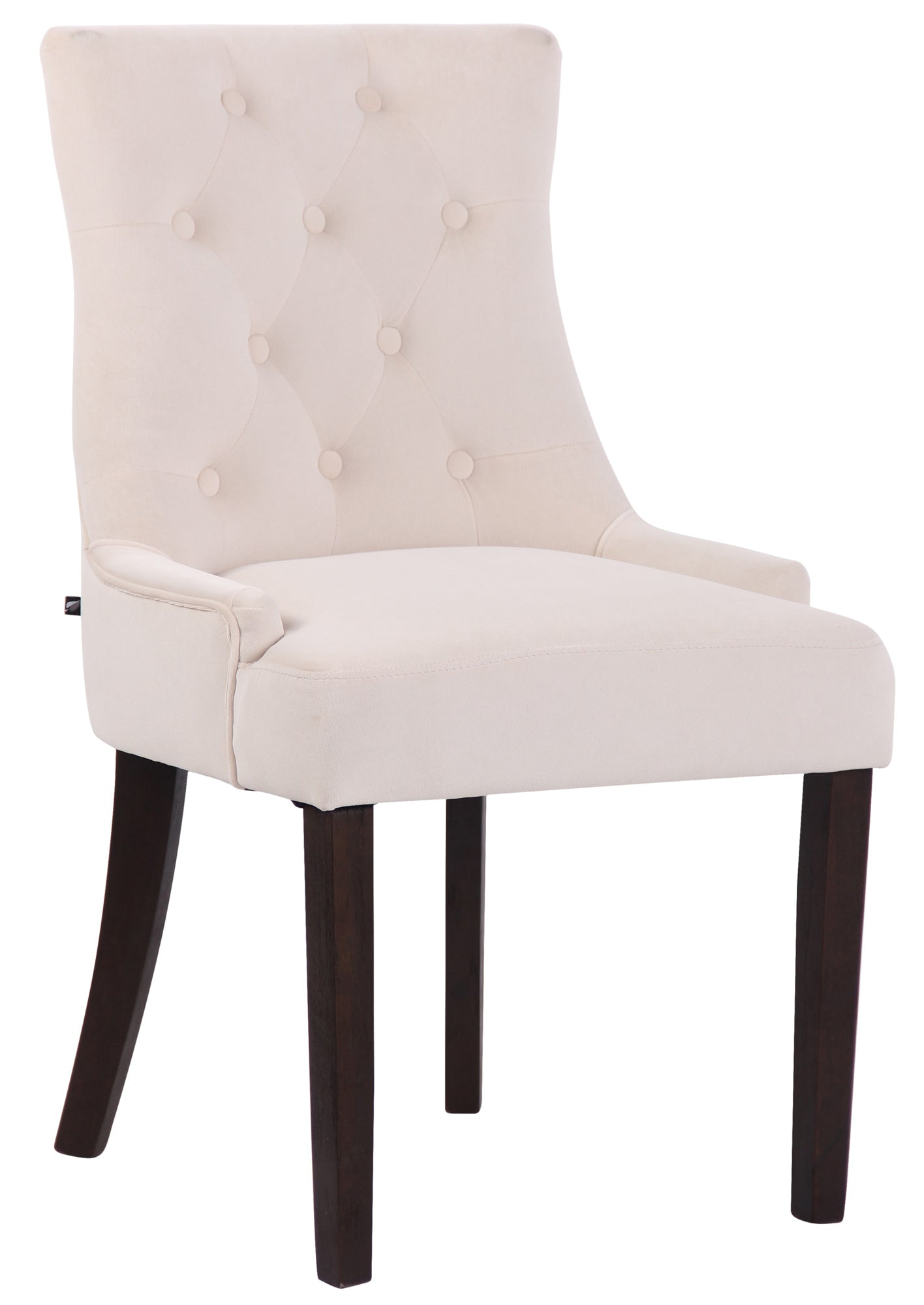 TPFLiving Esszimmerstuhl Iverno Samt Gestell Kautschukholz antik-dunkel TPFLiving Esszimmerstuhl Iverno Samt Gestell Kautschukholz antik-dunkel