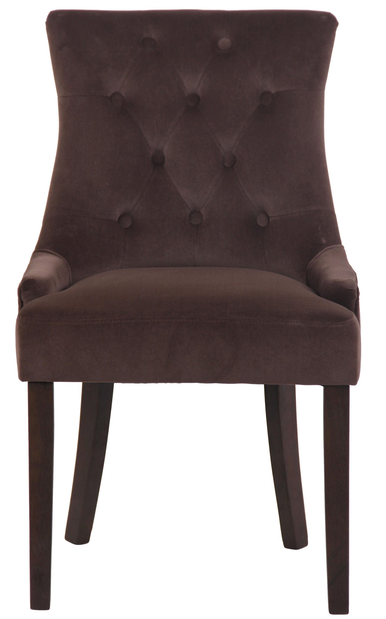 TPFLiving Esszimmerstuhl Iverno Samt Gestell Kautschukholz antik-dunkel TPFLiving Esszimmerstuhl Iverno Samt Gestell Kautschukholz antik-dunkel