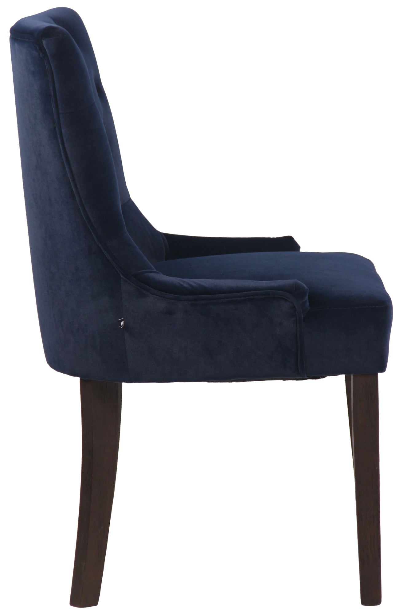 TPFLiving Esszimmerstuhl Iverno Samt Gestell Kautschukholz antik-dunkel TPFLiving Esszimmerstuhl Iverno Samt Gestell Kautschukholz antik-dunkel