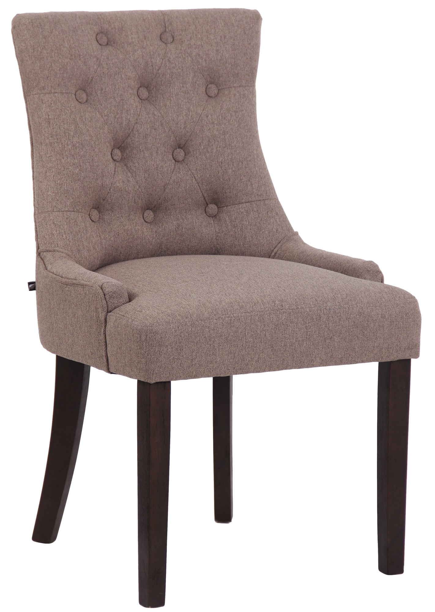 TPFLiving Esszimmerstuhl Iverno Stoff Gestell Kautschukholz antik-dunkel TPFLiving Esszimmerstuhl Iverno Stoff Gestell Kautschukholz antik-dunkel