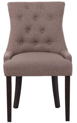 TPFLiving Esszimmerstuhl Iverno Stoff Gestell Kautschukholz antik-dunkel TPFLiving Esszimmerstuhl Iverno Stoff Gestell Kautschukholz antik-dunkel