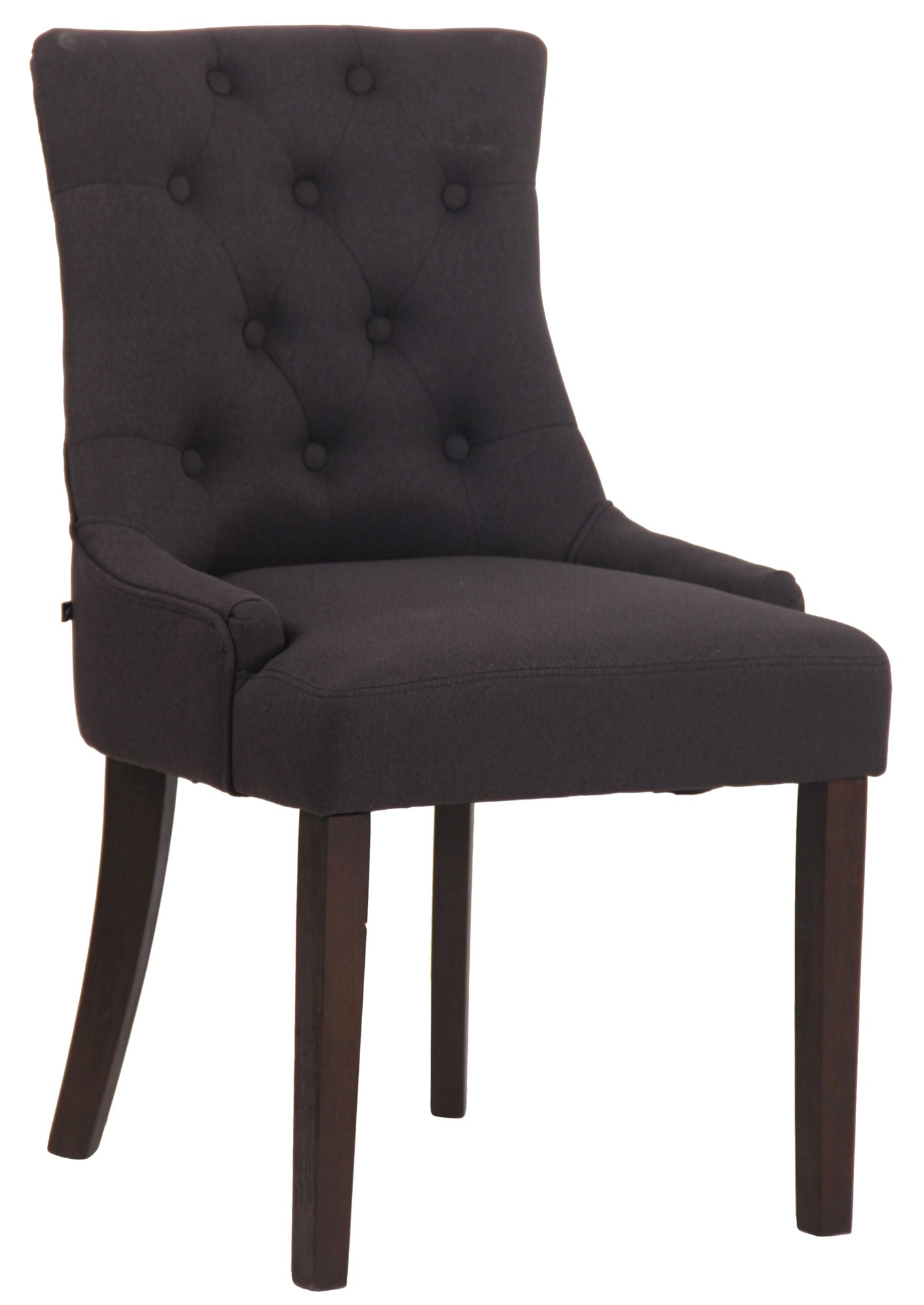 TPFLiving Esszimmerstuhl Iverno Stoff Gestell Kautschukholz antik-dunkel TPFLiving Esszimmerstuhl Iverno Stoff Gestell Kautschukholz antik-dunkel