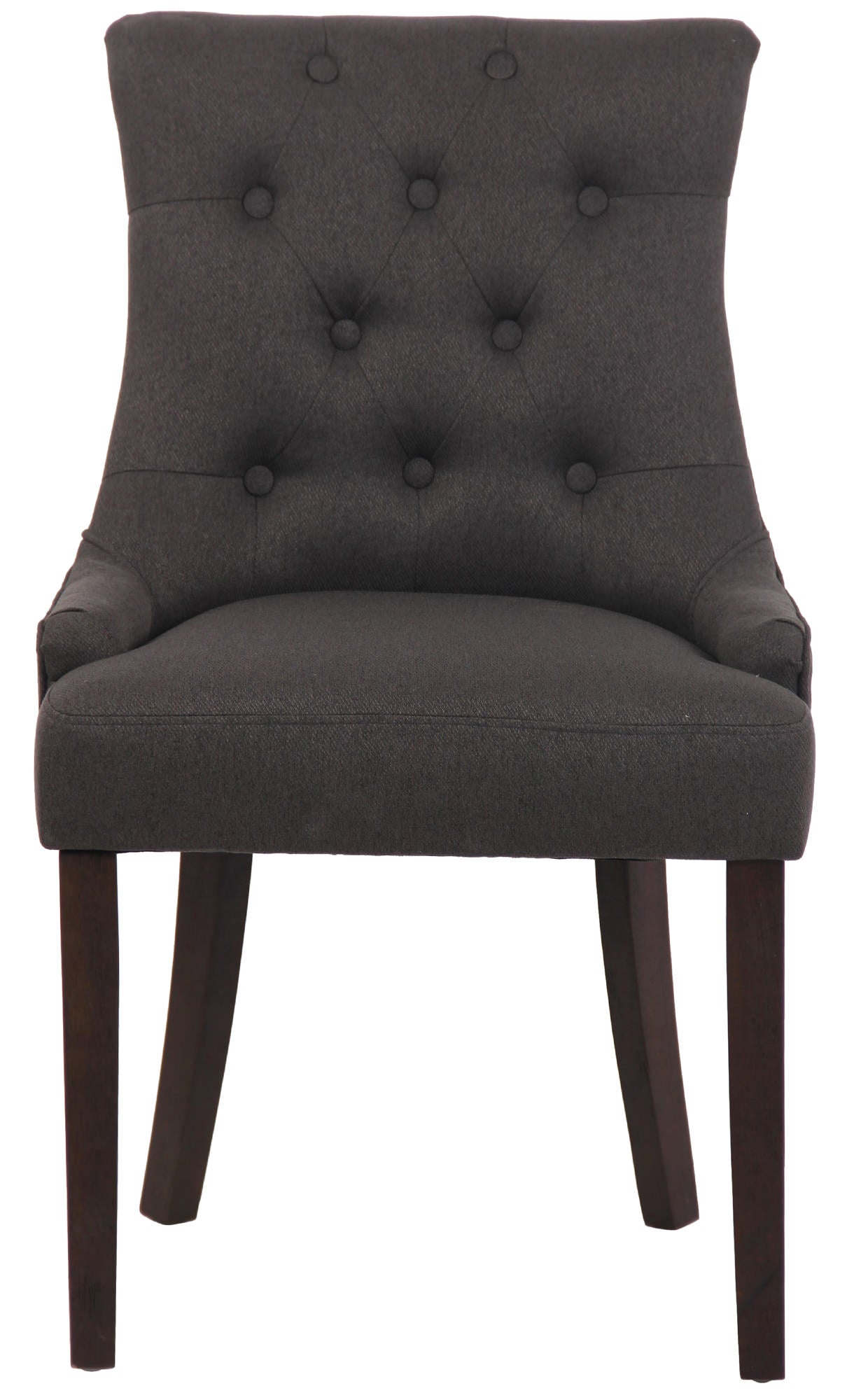 TPFLiving Esszimmerstuhl Iverno Stoff Gestell Kautschukholz antik-dunkel TPFLiving Esszimmerstuhl Iverno Stoff Gestell Kautschukholz antik-dunkel