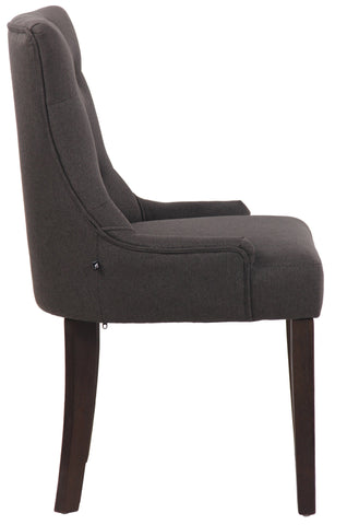 TPFLiving Esszimmerstuhl Iverno Stoff Gestell Kautschukholz antik-dunkel TPFLiving Esszimmerstuhl Iverno Stoff Gestell Kautschukholz antik-dunkel