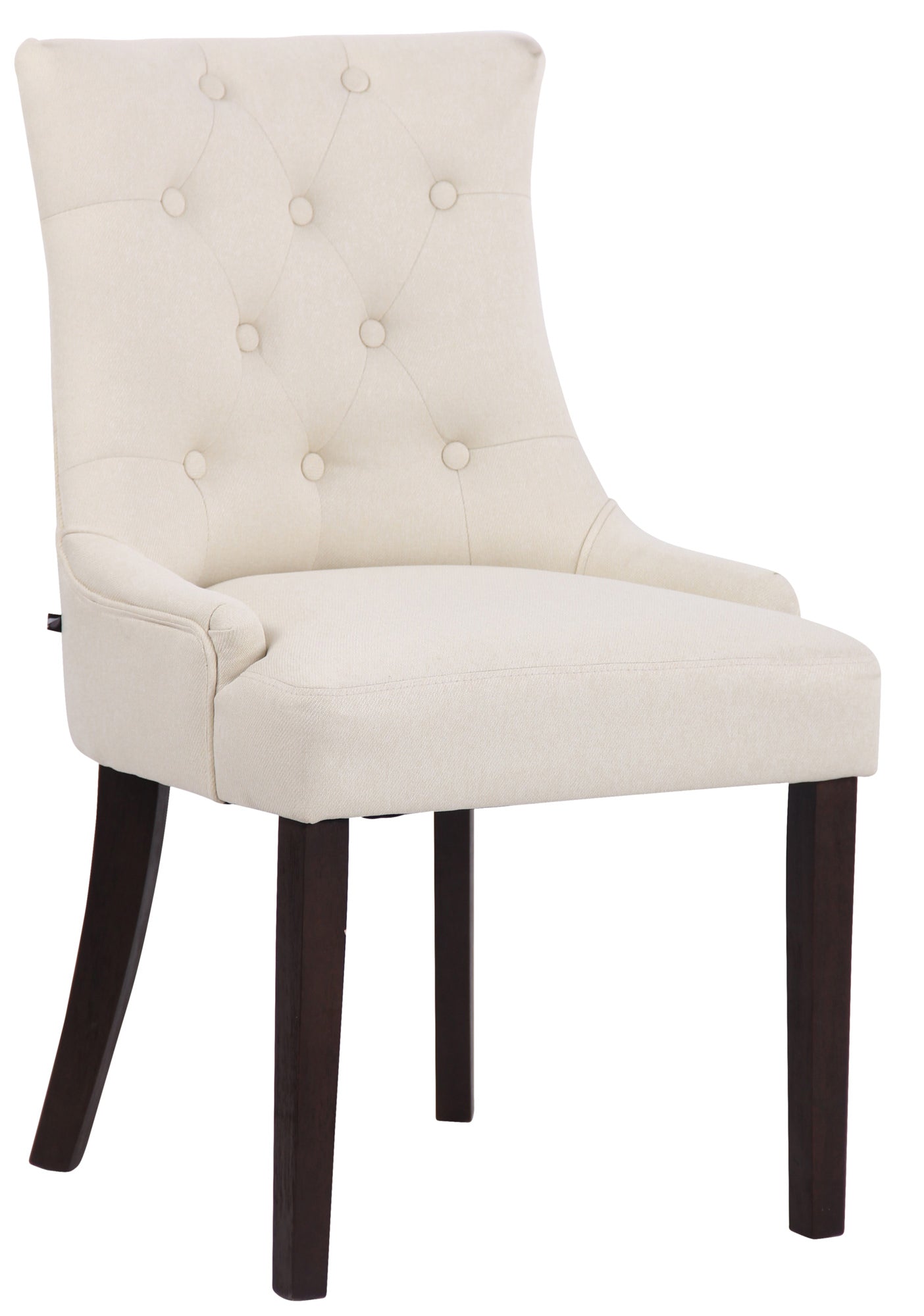 TPFLiving Esszimmerstuhl Iverno Stoff Gestell Kautschukholz antik-dunkel TPFLiving Esszimmerstuhl Iverno Stoff Gestell Kautschukholz antik-dunkel