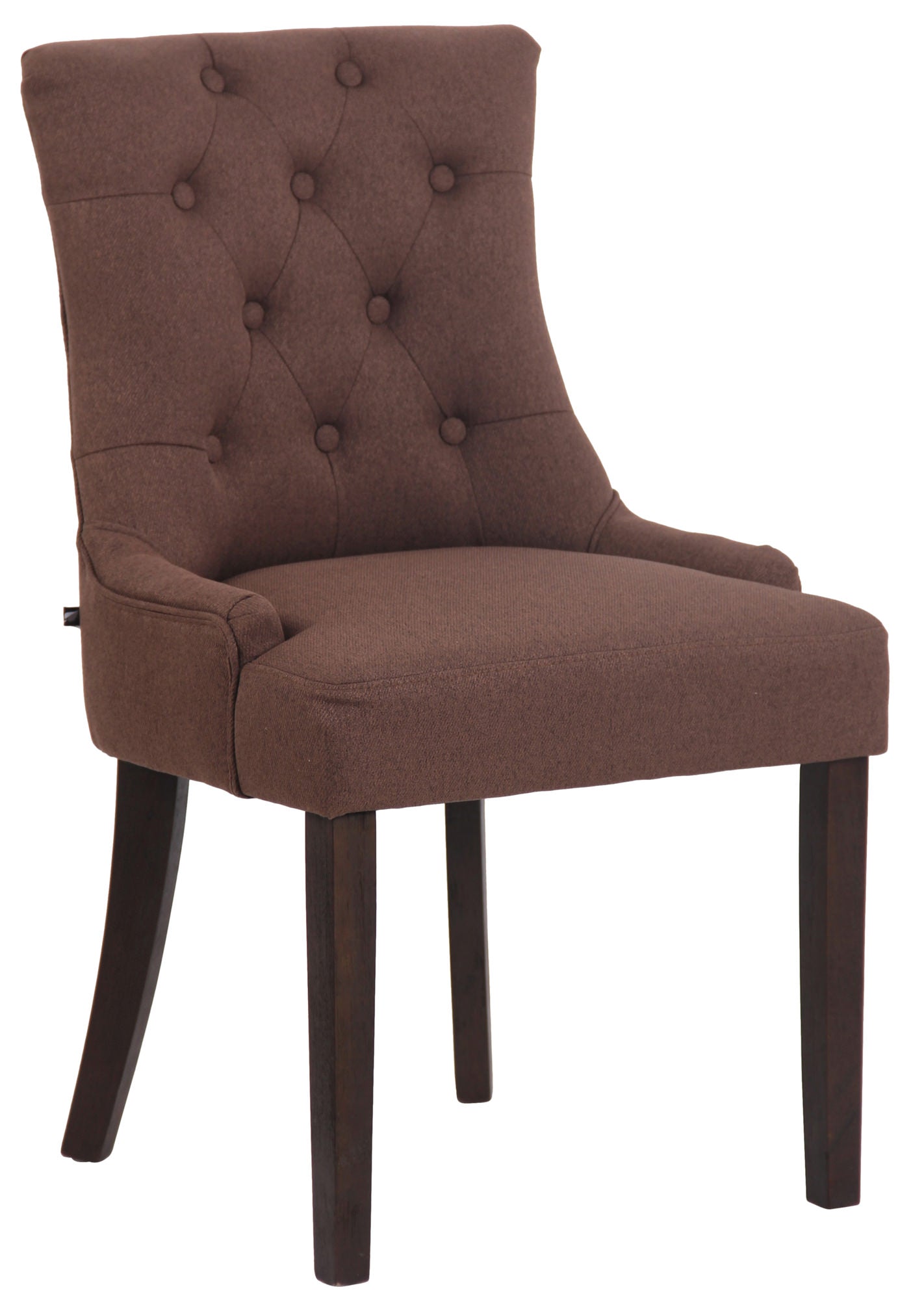 TPFLiving Esszimmerstuhl Iverno Stoff Gestell Kautschukholz antik-dunkel TPFLiving Esszimmerstuhl Iverno Stoff Gestell Kautschukholz antik-dunkel