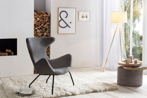 TPFLiving Beistelltisch OakTwirl hellgrau TPFLiving Beistelltisch OakTwirl hellgrau