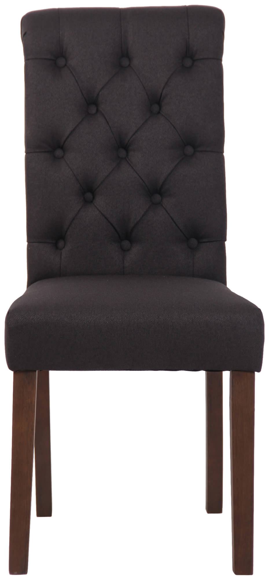 TPFLiving Esszimmerstuhl Lisbon Stoff Gestell Kautschukholz Braun TPFLiving Esszimmerstuhl Lisbon Stoff Gestell Kautschukholz Braun