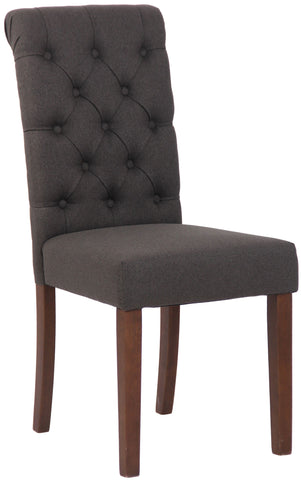 TPFLiving Esszimmerstuhl Lisbon Stoff Gestell Kautschukholz Braun TPFLiving Esszimmerstuhl Lisbon Stoff Gestell Kautschukholz Braun