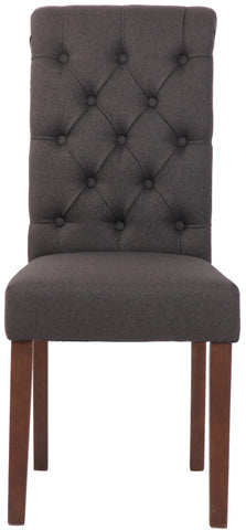 TPFLiving Esszimmerstuhl Lisbon Stoff Gestell Kautschukholz Braun TPFLiving Esszimmerstuhl Lisbon Stoff Gestell Kautschukholz Braun