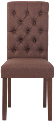 TPFLiving Esszimmerstuhl Lisbon Stoff Gestell Kautschukholz Braun TPFLiving Esszimmerstuhl Lisbon Stoff Gestell Kautschukholz Braun