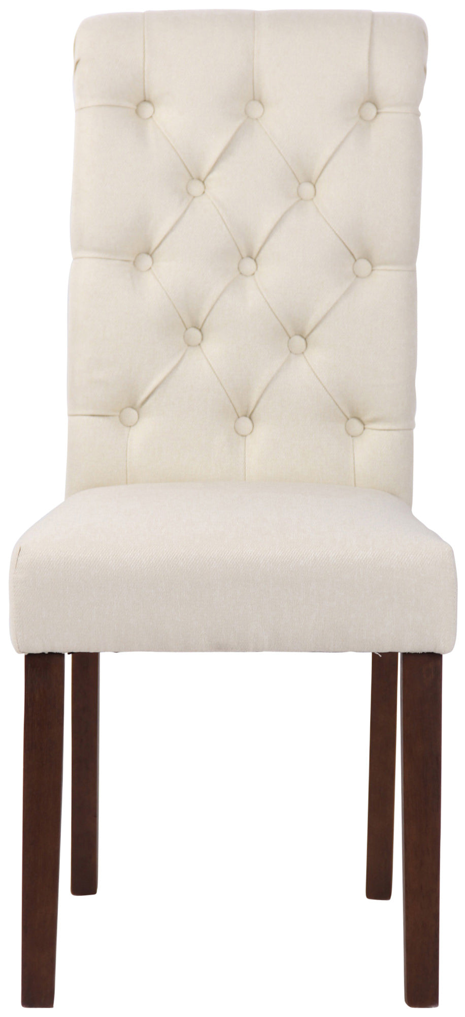 TPFLiving Esszimmerstuhl Lisbon Stoff Gestell Kautschukholz Braun TPFLiving Esszimmerstuhl Lisbon Stoff Gestell Kautschukholz Braun