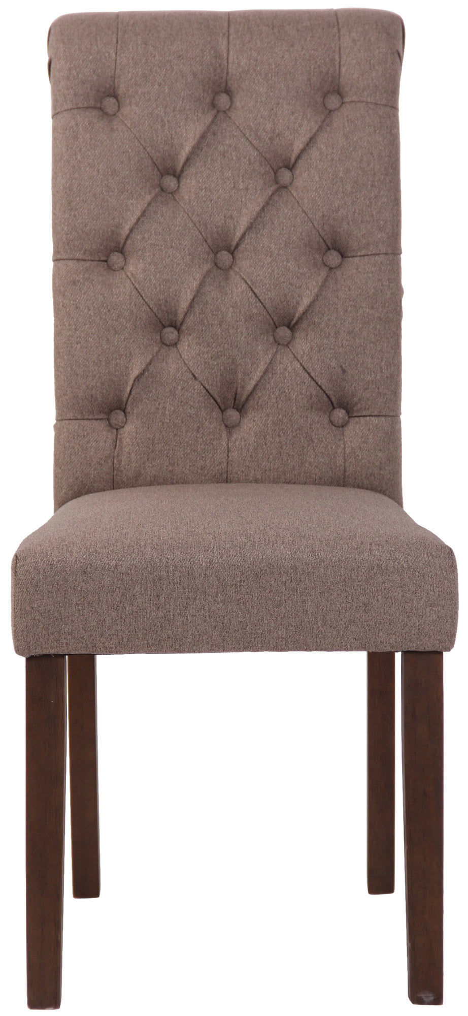 TPFLiving Esszimmerstuhl Lisbon Stoff Gestell Kautschukholz Braun TPFLiving Esszimmerstuhl Lisbon Stoff Gestell Kautschukholz Braun