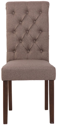 TPFLiving Esszimmerstuhl Lisbon Stoff Gestell Kautschukholz Braun TPFLiving Esszimmerstuhl Lisbon Stoff Gestell Kautschukholz Braun