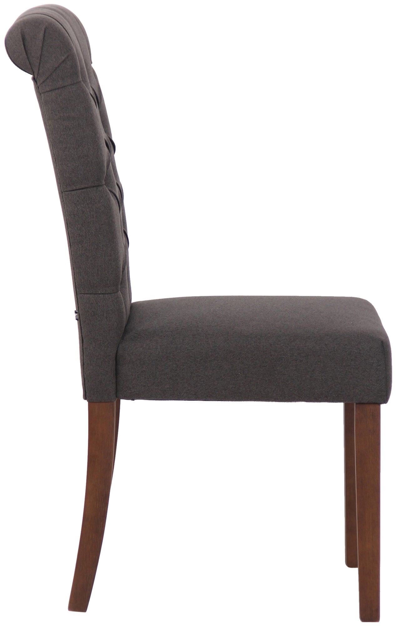 TPFLiving Esszimmerstuhl Lisbon Stoff Gestell Kautschukholz Braun TPFLiving Esszimmerstuhl Lisbon Stoff Gestell Kautschukholz Braun