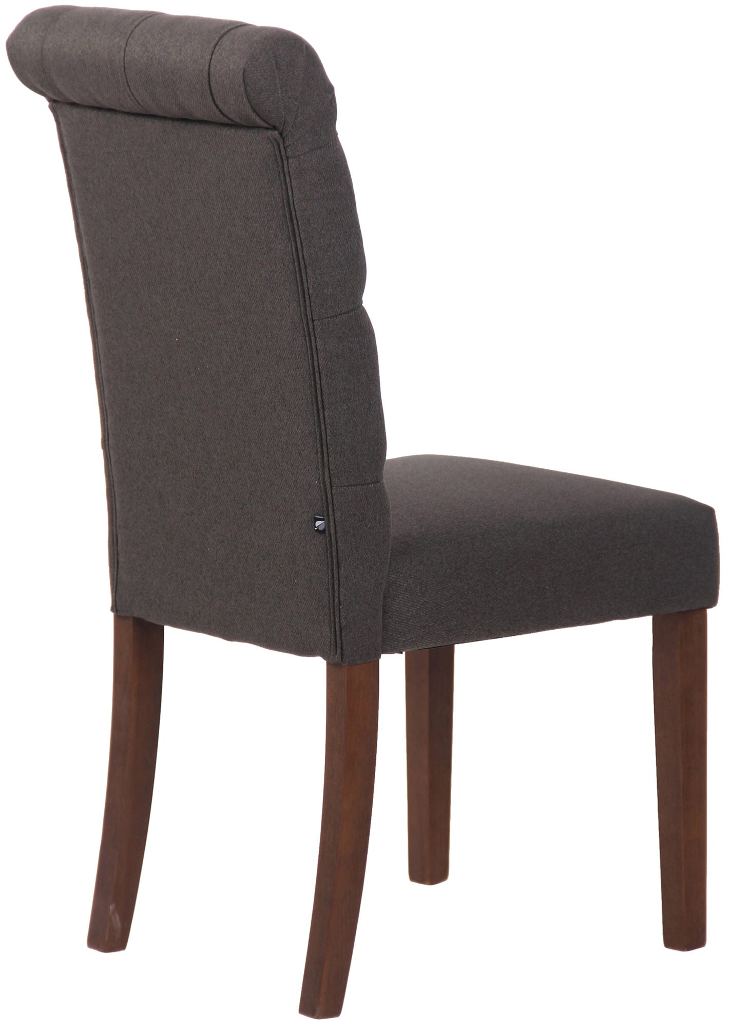 TPFLiving Esszimmerstuhl Lisbon Stoff Gestell Kautschukholz Braun TPFLiving Esszimmerstuhl Lisbon Stoff Gestell Kautschukholz Braun