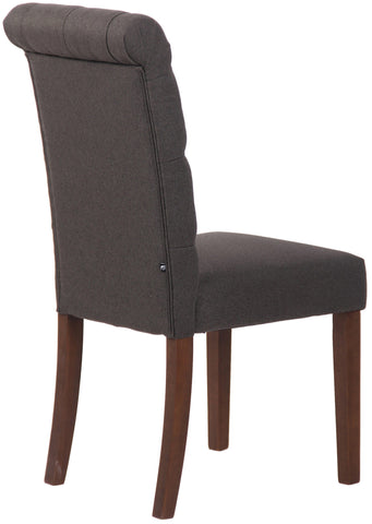 TPFLiving Esszimmerstuhl Lisbon Stoff Gestell Kautschukholz Braun TPFLiving Esszimmerstuhl Lisbon Stoff Gestell Kautschukholz Braun