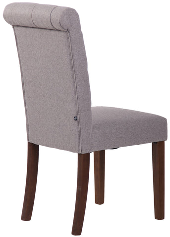 TPFLiving Esszimmerstuhl Lisbon Stoff Gestell Kautschukholz Braun TPFLiving Esszimmerstuhl Lisbon Stoff Gestell Kautschukholz Braun