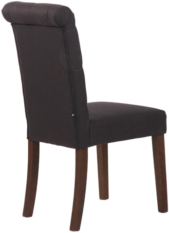 TPFLiving Esszimmerstuhl Lisbon Stoff Gestell Kautschukholz Braun TPFLiving Esszimmerstuhl Lisbon Stoff Gestell Kautschukholz Braun