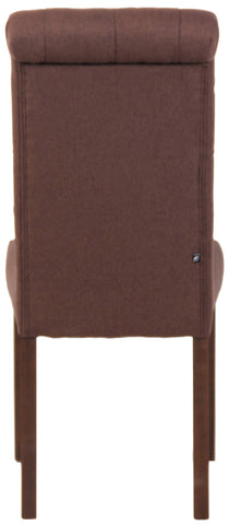 TPFLiving Esszimmerstuhl Lisbon Stoff Gestell Kautschukholz Braun TPFLiving Esszimmerstuhl Lisbon Stoff Gestell Kautschukholz Braun