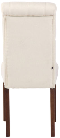 TPFLiving Esszimmerstuhl Lisbon Stoff Gestell Kautschukholz Braun TPFLiving Esszimmerstuhl Lisbon Stoff Gestell Kautschukholz Braun